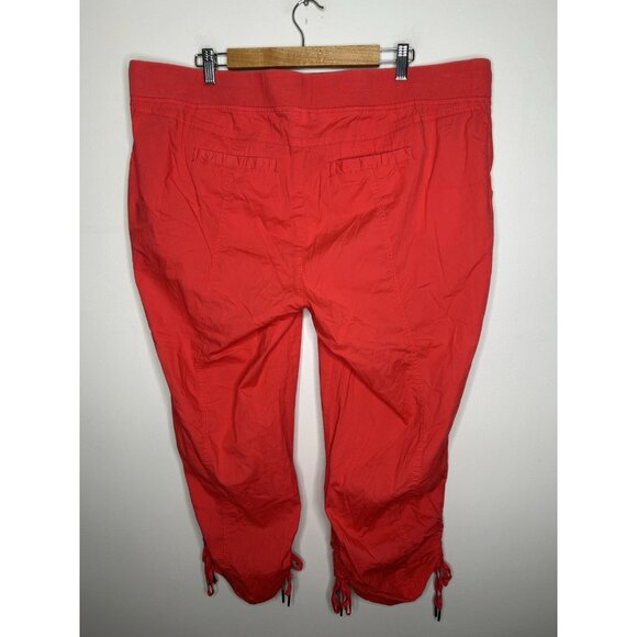 Torrid Womens Coral Orange Capri Pants Pockets Plus Size 20 - Picture 4 of 8